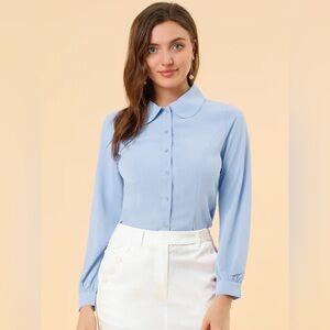Allegra K Light Blue Blouse